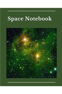 Space Notebook: Composition Notebook: Wide Ruled Lined 170 Papers Notebook Journal: Space Galaxy Workbook for Boys Girls Kids Teens Students for Back to School and 