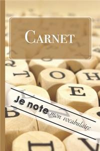 Carnet Je Note mon Vocabulaire