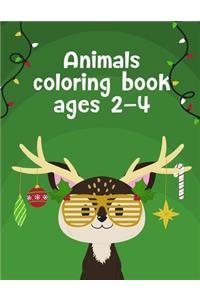 Animals coloring book ages 2-4