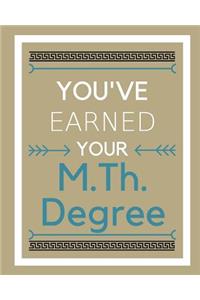 You've earned your M.Th. degree