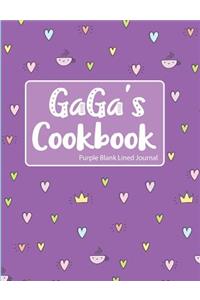 Gaga's Cookbook Purple Blank Lined Journal