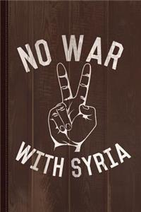 No War with Syria Journal Notebook