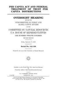 Per Capita Act and federal treatment of trust per capita distributions