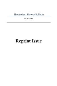 Ancient History Bulletin Volume Eight