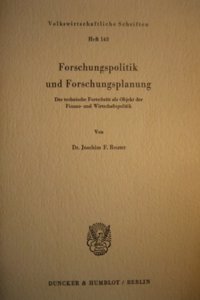 Forschungspolitik Und Forschungsplanung