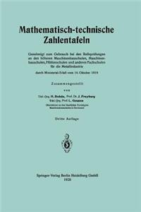 Mathematisch-Technische Zahlentafeln