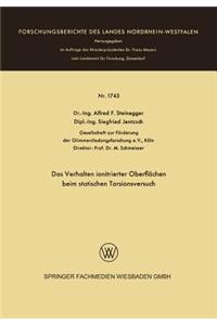 Das Verhalten ionitrierter Oberflächen beim statischen Torsionsversuch