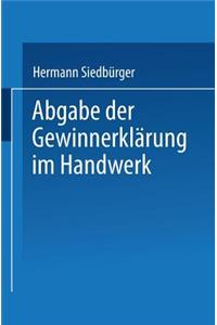 Abgabe Der Gewinnerklärung Im Handwerk