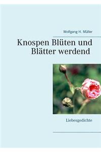 Knospen Blüten und Blätter werdend