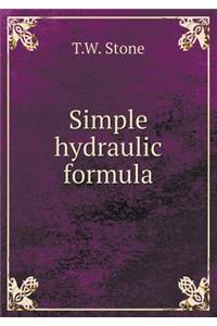 Simple hydraulic formula