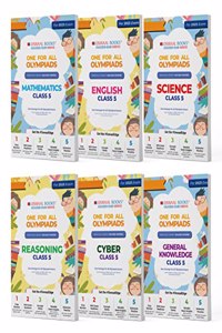 Oswaal One For All Olympiad Previous Years Solved Papers Class 5 (Set of 6 Books) Maths, English, Science, Reasoning, Cyber & General Knowledge (For 2023 Exam)
