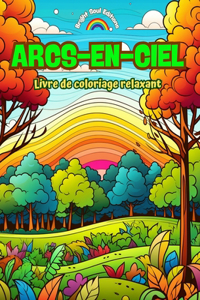 Arcs-en-ciel Livre de coloriage relaxant Arcs-en-ciel et paysages incroyables pour les amoureux de la nature