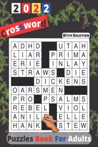 2022 Crossword Puzzles Book For Adults With Solution