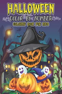 Halloween Color by Number Coloring Book for Kids