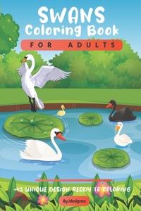 Swans Coloring Book For Adults