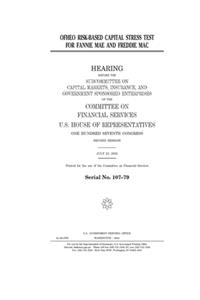 OFHEO risk-based capital stress test for Fannie Mae and Freddie Mac