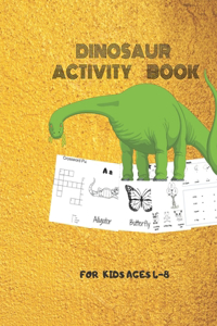 dinosaur activity book for kids ages 4-8