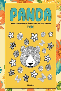 Malbuch für Erwachsene für Buntstifte und Kugelschreiber - Grosse A4 - Tiere - Panda