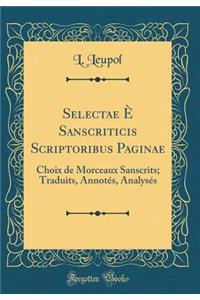 Selectae Ã? Sanscriticis Scriptoribus Paginae: Choix de Morceaux Sanscrits; Traduits, AnnotÃ©s, AnalysÃ©s (Classic Reprint)