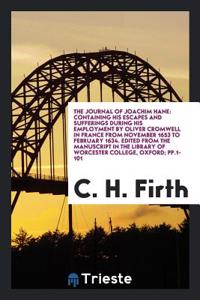 THE JOURNAL OF JOACHIM HANE: CONTAINING