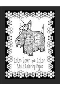 Calm Down and Color Adult Coloring Pages