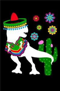 Funny mexican t-rex dinosaur journal