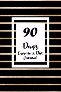 90 Days Exercise & Diet Journal.