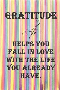 Gratitude helps you fall in love with the life you already have