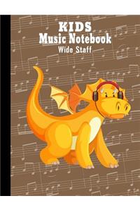 Kids Music Notebook Wide Staff