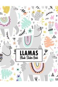 Llamas Blank Sticker Book