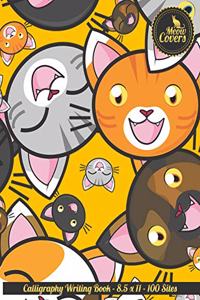 Meow Covers Calligraphy Writing Book - 8.5 X 11 - 100 Sites