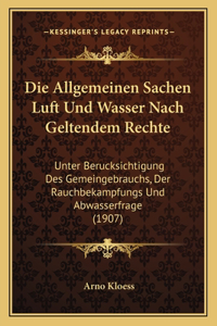 Allgemeinen Sachen Luft Und Wasser Nach Geltendem Rechte