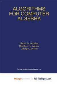 Algorithms for Computer Algebra