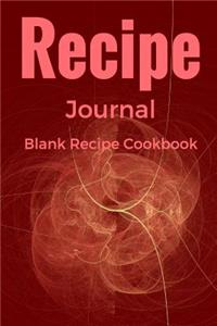 Recipe Journal Blank Recipe Cookbook