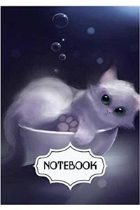 Notebook Dot-grid Cat in Bowl