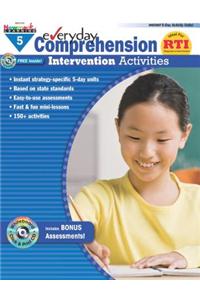 Everyday Comprehension Intervention Activities Grade 5 New! [With CDROM]