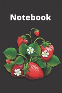 funny strawberry notebook