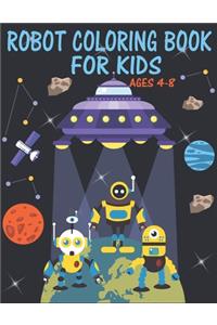 Robot Coloring Book For Kids Ages 4-8