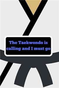 The taekwondo is calling and I must go