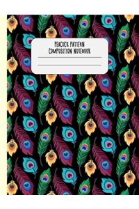 Peacock Pattern Composition Notebook