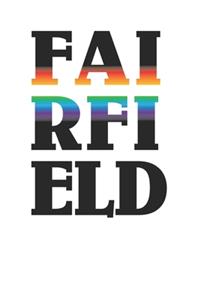 Fairfield Black Rainbow Cool Retro Minimalist Style Design 120 Page Notebook Lined Journal