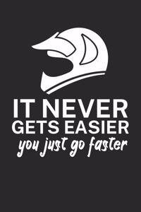 It never gets easier you just go faster