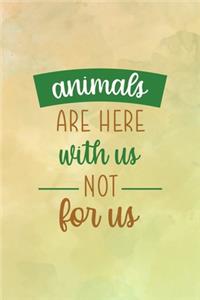 Animals Are Here With Us Not For Us