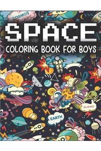Space Coloring Book For Boys