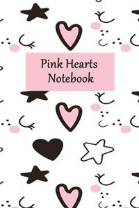 Pink Hearts Notebook