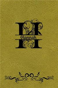 Split Letter Personalized Journal - Hannah