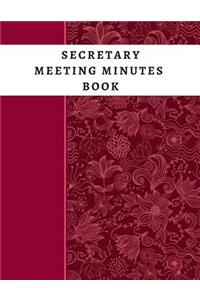 Secretary Meeting Minutes Book