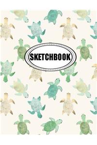 Sketchbook : Turtle Pattern: 120 Pages of 8.5 x 11 Blank Paper for Drawing, Doodling or Sketching (Sketchbooks)