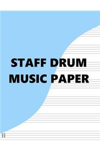 Staff Drum Music Paper