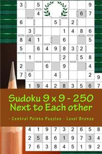 Sudoku 9 X 9 - 250 Next to Each Other - Central Points Puzzles - Level Bronze